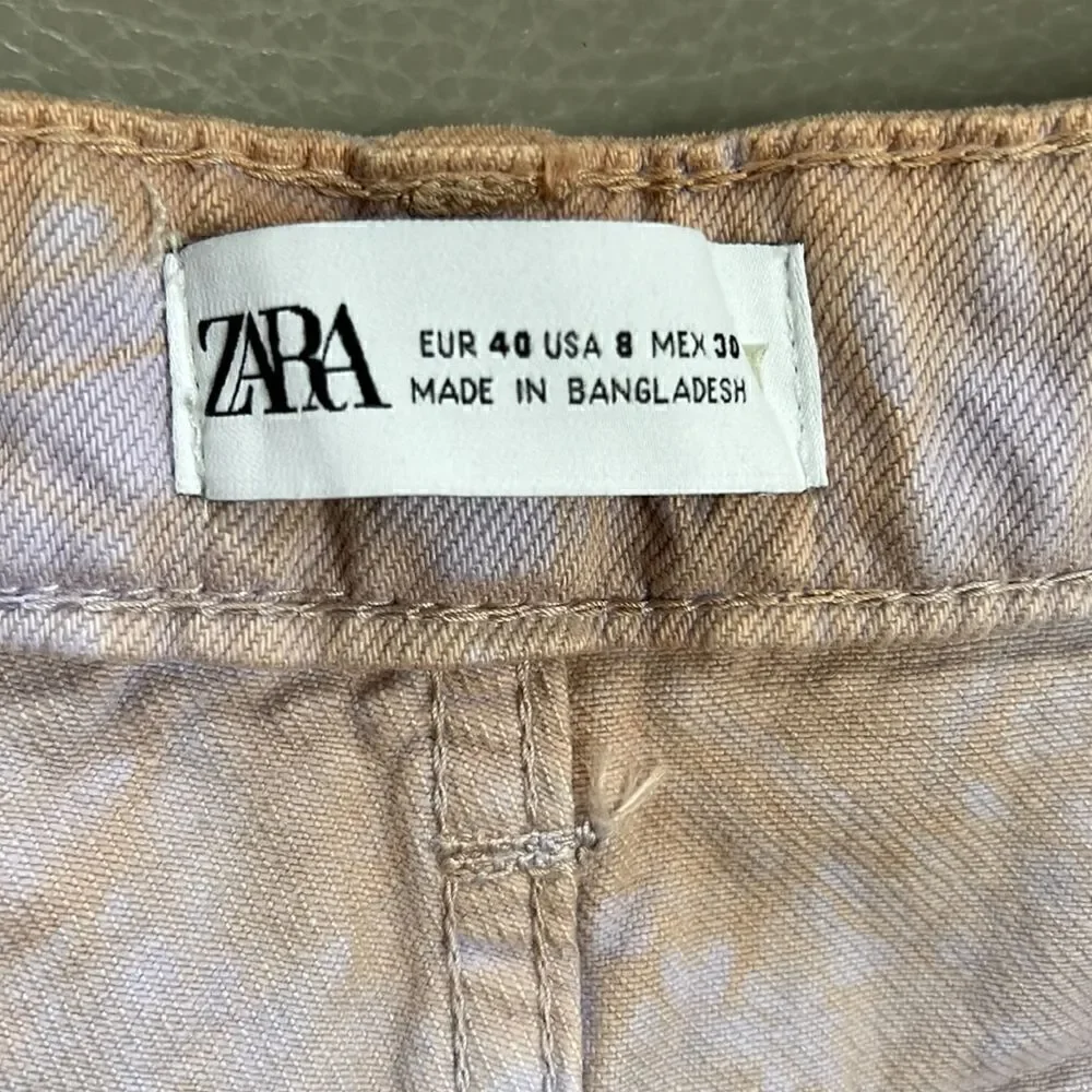 Zara High Waist Shorts Tie Dye Y2K